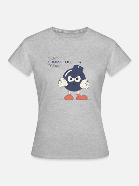 Short Fuse - Frauen T-Shirt - Grau meliert