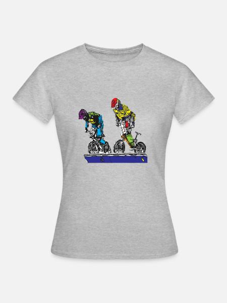 bmx - Frauen T-Shirt - Grau meliert
