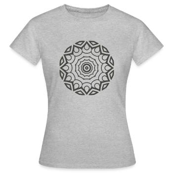 MANDALA - T-shirt Femme - gris chiné - Devant - AI Model Female 172 dark (172cm)