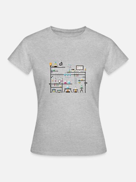 Chemie-Schüler oder Lehrer Shirt - Frauen T-Shirt - Grau meliert