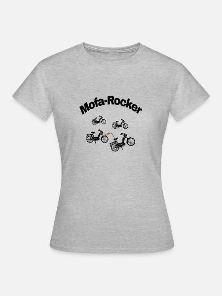 Mofa Mofa Rocker - Frauen T-Shirt - Grau meliert
