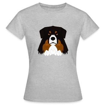 Australian Shepherd Black Tri Polygon Design 2 - Women's T-Shirt - heather grey - Front - AI Model Female 172 dark (172cm)