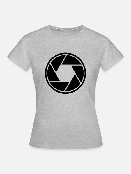 Camera Lense - Frauen T-Shirt - Grau meliert
