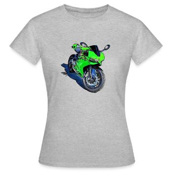 Moto Sport Vert - T-shirt Femme - gris chiné - Devant - AI Model Female 172 dark (172cm)