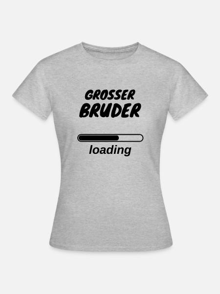 Große Bruder loading - Frauen T-Shirt - Grau meliert