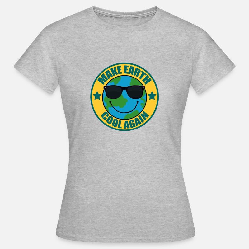 Make Earth cool again - Women's T-Shirt - heather grey