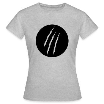 Krallen - Frauen T-Shirt - Grau meliert - Vorne - AI Model Female 172 dark (172cm)