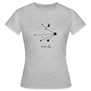 Signe du zodiaque Balance (Balance) - T-shirt Femme - gris chiné - Devant - AI Model Female 172 dark (172cm)