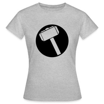 Hammer - Frauen T-Shirt - Grau meliert - Vorne - AI Model Female 172 dark (172cm)