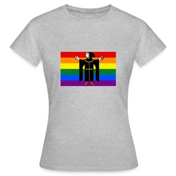 Rainbow Pride Munich / München Flag - Frauen T-Shirt - Grau meliert - Vorne - AI Model Female 172 dark (172cm)