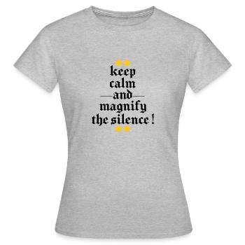 keep calm - Women's T-Shirt - heather grey - Front - AI Model Female 172 dark (172cm)