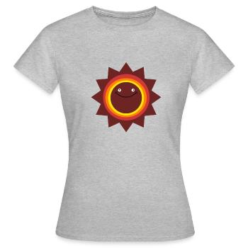 Sun Smiling - Frauen T-Shirt - Grau meliert - Vorne - AI Model Female 172 dark (172cm)