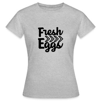 Fresh Eggs - Women's T-Shirt - heather grey - Front - AI Model Female 172 dark (172cm)