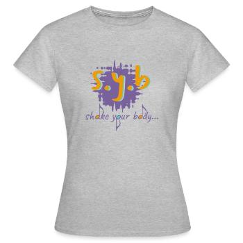 secouez votre corps - T-shirt Femme - gris chiné - Devant - AI Model Female 172 dark (172cm)