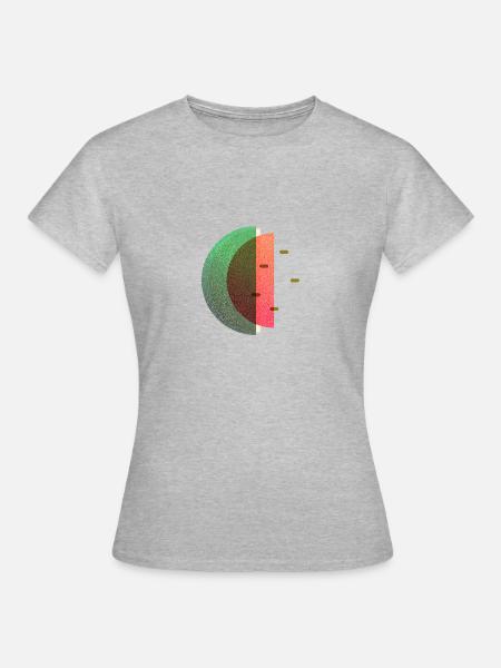 Abstraktes Sommer Melonen Muster Variante 3 - Frauen T-Shirt - Grau meliert