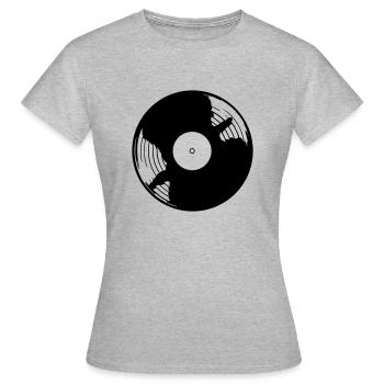 Conception de musique vinyle - T-shirt Femme - gris chiné - Devant - AI Model Female 172 dark (172cm)