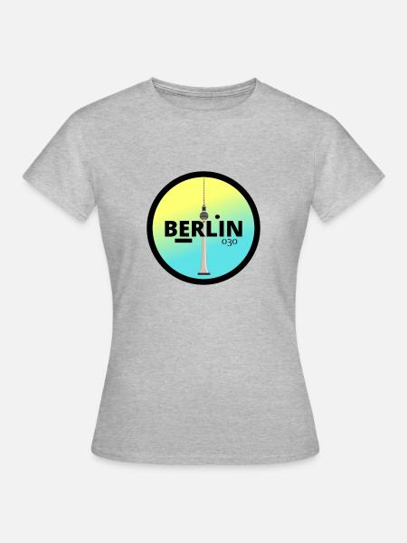 BERLIN - Frauen T-Shirt - Grau meliert
