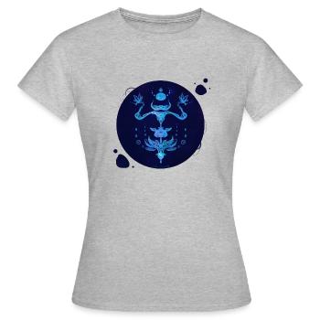 Mystique Collection ~ midnight blue ~ n°5 - Women's T-Shirt - heather grey - Front - AI Model Female 172 dark (172cm)