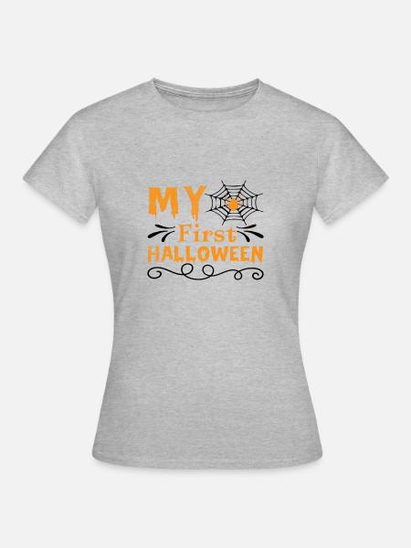My first Halloween - Frauen T-Shirt - Grau meliert
