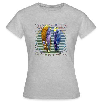 Stylo - T-shirt Femme - gris chiné - Devant - AI Model Female 172 dark (172cm)