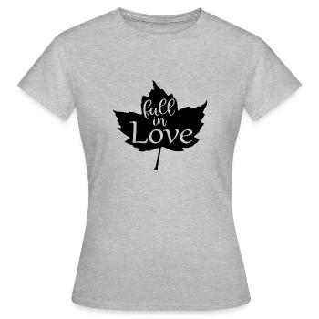 Fall In Love - Women's T-Shirt - heather grey - Front - AI Model Female 172 dark (172cm)