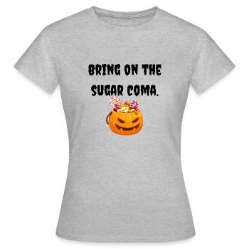 Halloween T-shirt | Too much candy! - Women's T-Shirt - heather grey - Front - AI Model Female 172 dark (172cm)