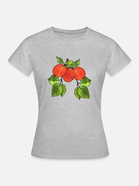Äpfel - Frauen T-Shirt - Grau meliert