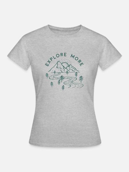 Entdecken Sie mehr - Frauen T-Shirt - Grau meliert