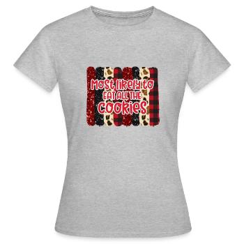 Christmas Squad - Most Likely - Funny Christmas - Women's T-Shirt - heather grey - Front - AI Model Female 172 dark (172cm)