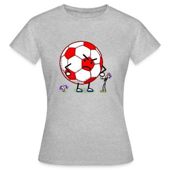 petits hurlements de football - DIGITAL - T-shirt Femme - gris chiné - Devant - AI Model Female 172 dark (172cm)