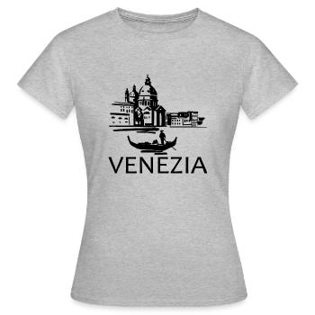 Venise - T-shirt Femme - gris chiné - Devant - AI Model Female 172 dark (172cm)