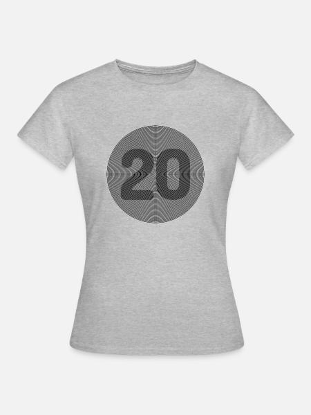 20 - Frauen T-Shirt - Grau meliert