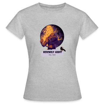 Loup-garou - T-shirt Femme - gris chiné - Devant - AI Model Female 172 dark (172cm)