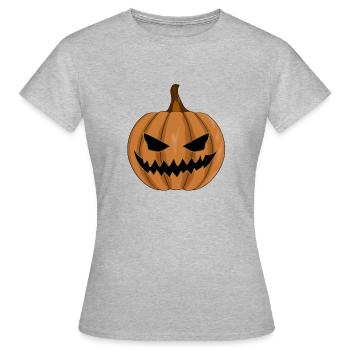 citrouille - T-shirt Femme - gris chiné - Devant - AI Model Female 172 dark (172cm)