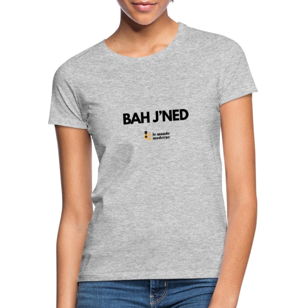 BAH'JNED - T-shirt Femme gris chiné