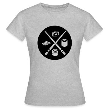 Sushi - Frauen T-Shirt - Grau meliert - Vorne - AI Model Female 172 dark (172cm)