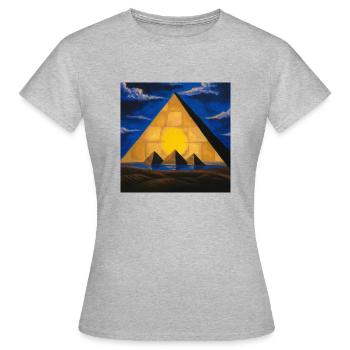 Great Pyramid - Women's T-Shirt - heather grey - Front - AI Model Female 172 dark (172cm)