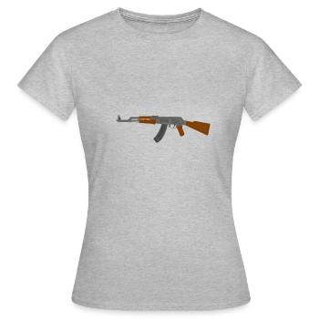 AK 47 - Frauen T-Shirt - Grau meliert - Vorne - AI Model Female 172 dark (172cm)