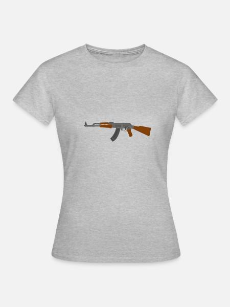 AK 47 - Frauen T-Shirt - Grau meliert