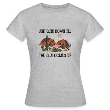Aint goin down jusqu’à ce que le soleil se lève - T-shirt Femme - gris chiné - Devant - AI Model Female 172 dark (172cm)