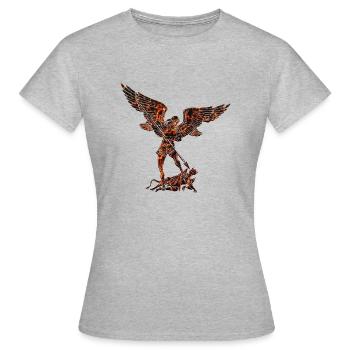 Michael Erzengel Heiliger Christlicher Engel Heiliger Heiliger Snkt - Frauen T-Shirt - Grau meliert - Vorne - AI Model Female 172 dark (172cm)