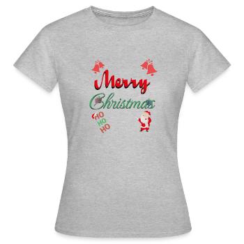 Frohe Feiertage - Frauen T-Shirt - Grau meliert - Vorne - AI Model Female 172 dark (172cm)