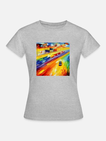 Rennwagenlackierung - Frauen T-Shirt - Grau meliert