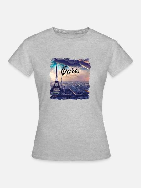 Paris Eiffel Tower Casual Style - Women's T-Shirt - heather grey