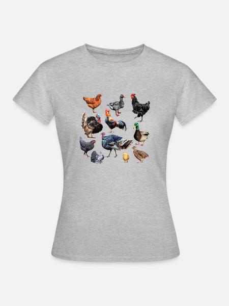 Bauernhof 5 - Frauen T-Shirt - Grau meliert