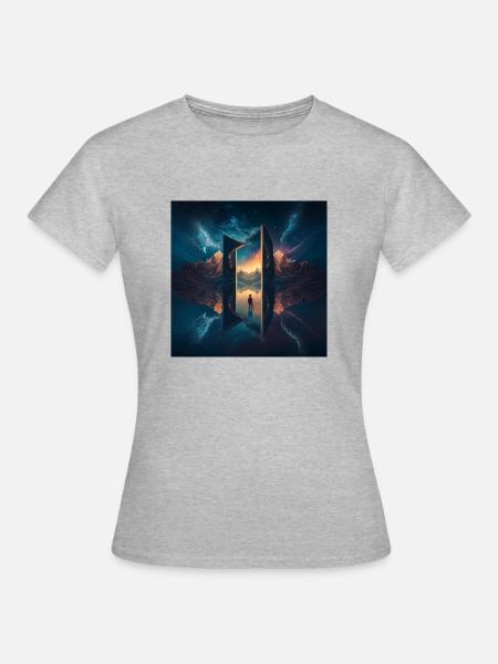 Infinite Dreamscape - Frauen T-Shirt - Grau meliert