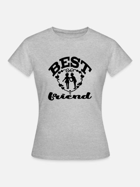 Best Friend - Frauen T-Shirt - Grau meliert