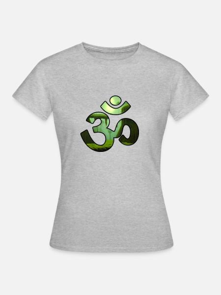 JUNGLE OM - Frauen T-Shirt - Grau meliert
