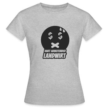 Hart arbeitender Landwirt - Frauen T-Shirt - Grau meliert - Vorne - AI Model Female 172 dark (172cm)