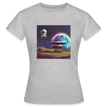 Créativité cosmique 6 - T-shirt Femme - gris chiné - Devant - AI Model Female 172 dark (172cm)